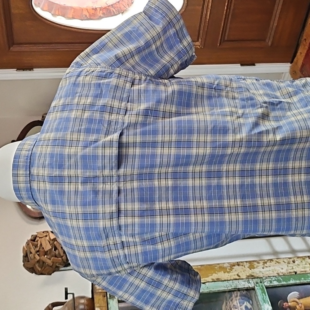 Fjallraven Mens Abisko Hiking SS Shirt Blue Plaid Size M - Picture 6 of 10